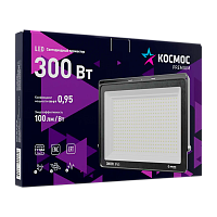 Прожектор светодиодный КОСМОС PREMIUM 300Вт, 30000 Лм, IP65, 6500К