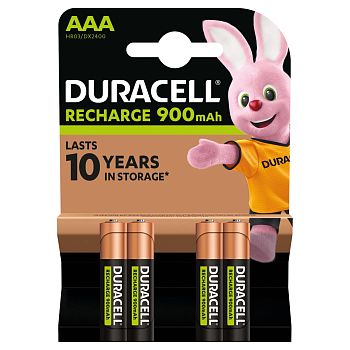 Аккумулятор предзаряженный RTU Duracell HR03 AAA BL4 NI-MH 850/900mAh (4/40/15000)