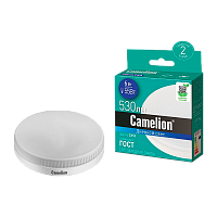 Лампа светодиодная Camelion GX53 6W 6500К 170-265V таблетка матовая (1/5/100)