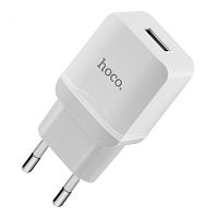 Сетевое З/У HOCO C22A 1USB 2.1A белый (1/54/324) 