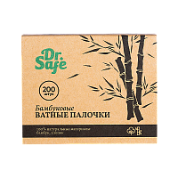 Ватные палочки Dr.Safe бамбуковые 200шт. (1/96)