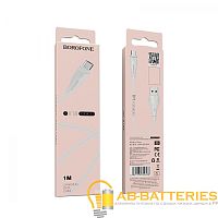 Кабель Borofone BX18 USB (m)-microUSB (m) 1м 2.0A ПВХ белый (1/648)
