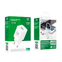 Сетевое З/У GFPower S71Q 1USB 18W QC3.0 белый (1/30/180) 