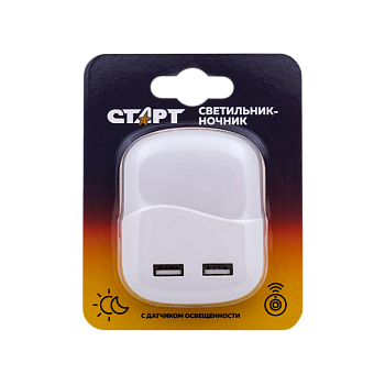 Ночник Старт "USB Квадрат" NL 1LED белый 