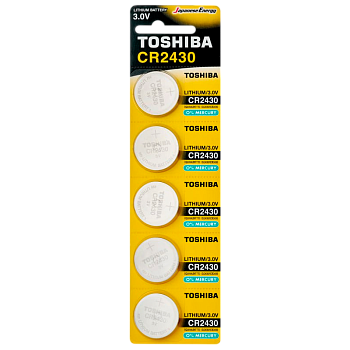 Батарейка Toshiba CR2430 BL5 Lithium 3V (5/100/12000)