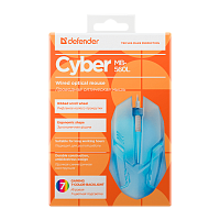 Мышь проводная Defender MB-560L Cyber классическая USB белый (1/40)