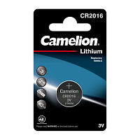 Батарейка Camelion CR2016 BL1 Lithium 3V (1/10/1800)
