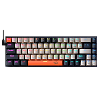 Клавиатура проводная Redragon Ryze RU USB 1.8м черный белый (1/10)