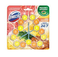 Блок для очищения унитаза Domestos Power 5 сила тропиков 3шт. (1/10)