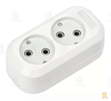 Колодка Smartbuy 2р.Б/З белый (1/100)