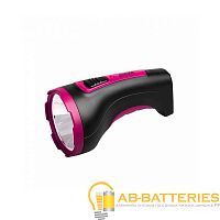 Фонарь туристический Фаzа AccuF2-L5W 5W SMD от аккумулятора прямая подзарядка черный розовый (1/20)