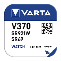 Батарейка Varta 370 (SR920W) BL1 Silver Oxide 1.55V (1/10/100) 