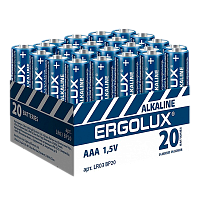 Батарейка Ergolux LR03 AAA BOX20 ПРОМО Alkaline 1.5V (20/480)