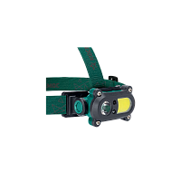 Фонарь налобный Космос 502Lit 3WLED+3WCOBLED 1LED+1COB от аккум IP54 6 режимов чер/сер (1/25/50)