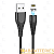 Кабель HOCO X63 USB (m)-Type-C (m) 1.0м 2.4A нейлон магнит черный (1/31/310)