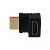 Переходник GoPower HDMI (m)-HDMI (f) угловой 4K 60Hz черный в пакете (1/500)