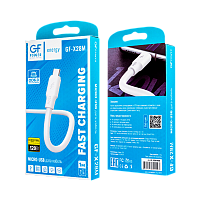 Кабель GFPower X28M USB (m)-microUSB (m) 1м 2.4A 120W ПВХ белый (1/120/480)