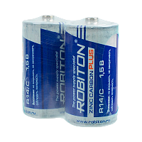 Батарейка Robiton Plus R14 C SH2 Zinc Carbon 1.5V (2/24/288)