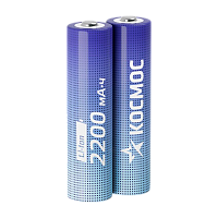 Аккумулятор Li-ion Космос 18650 SH2 2200mAh б/з (2/20/200)