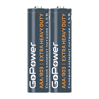 Батарейка GoPower R03 AAA SH2 Солевая 1.5V (2/60/1200)