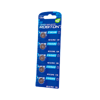 Батарейка Robiton STANDARD G12/LR1142/LR43/386A/186 BL5 Alkaline 1.5V 0%Hg