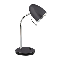 Светильник настольный Camelion KD-308 40W 230V E27 на основании 1.7м черный (1/12)