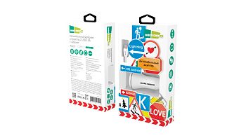 Автомобильное З/У MORE CHOICE AC22i 2USB 2.4A с кабелем Lightning белый