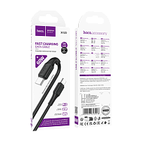 Кабель HOCO X120 Type-C (m)-Type-C (m) 1м 3.0A 60W силикон черный (1/1000)