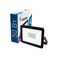 Прожектор светодиодный Космос Super-Slim 50W 230V IP65 6500К холодный черный (1/20)