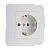 Розетка Makel Lillium Natural 1гн. 16A С/З белый 55028 (1/12)