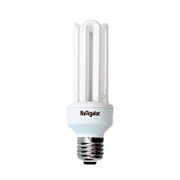 Лампа люминесцентная Navigator 4U E27 25W 2700К 220-240V U-образная (1/12/60)