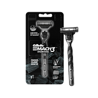 Бритва Gillette "MACH3" Bright Glow Charcoal 3 лезвия 1 кассета ENG